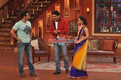 Salman Khan, Daisy Shah, Sohail Khan promote JAI HO on Comedy Nights with Kapil sets