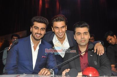 Priyanka Chopra, Ranveer Singh, Arjun Kapoor on 'INDIA\'S GOT TALENT' sets promoting 'GUNDAY'