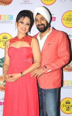 Bolly & TV Celebs at the Glamour Gala Dinner" organized by Bulbeer Gandhi