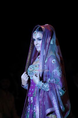 Stars walk the ramp for the Gitanjali Gems Ltd show at the India International Jewellery Week 2014