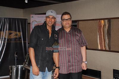 Akshay Kumar at promotional song recording for film 'ENTERTAINMENT'