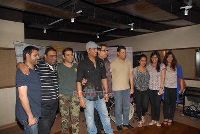 Akshay Kumar at promotional song recording for film 'ENTERTAINMENT'