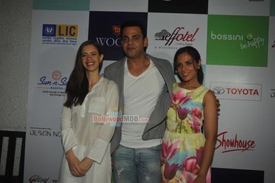Stars at their forthcoming play 'Trivial Disasters' press conference