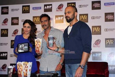 Ajay Devgn, Kareena Kapoor Khan, Rohit Shetty launch 'SINGHAM RETURNS' merchandise