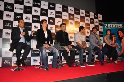 Arjun Kapoor, Alia Bhatt, Karan Johar at film '2 STATES' first look and theatrical trailer launch