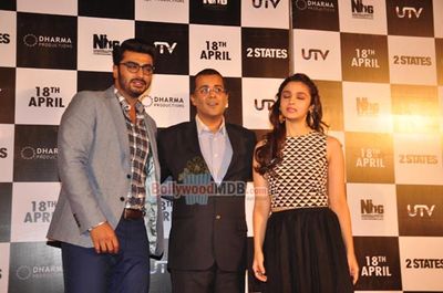 Arjun Kapoor, Alia Bhatt, Karan Johar at film '2 STATES' first look and theatrical trailer launch