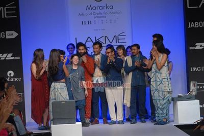 Monica Dogra walks the ramp for Morarka Arts show at LFW Summer Resort 2014
