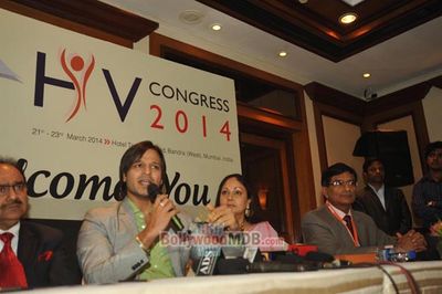Vivek Oberoi and Rati Agnihotri at the conference on Cure for HIV: Hope or Hype