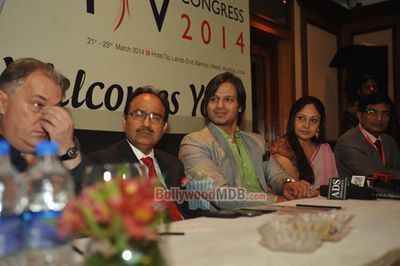 Vivek Oberoi and Rati Agnihotri at the conference on Cure for HIV: Hope or Hype