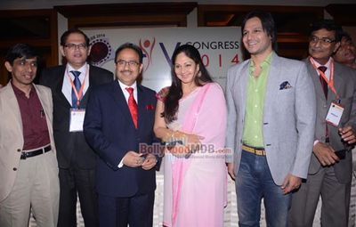 Vivek Oberoi and Rati Agnihotri at the conference on Cure for HIV: Hope or Hype