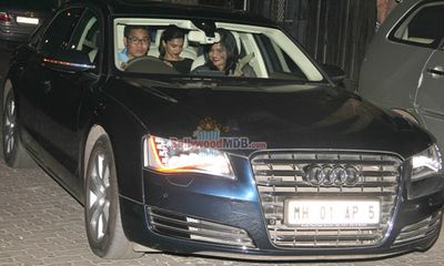 Deepika Padukone snapped travelling in her Audi A8 car