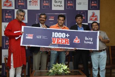 Salman Khan at the Thums Up Being Human Veer campaign launch