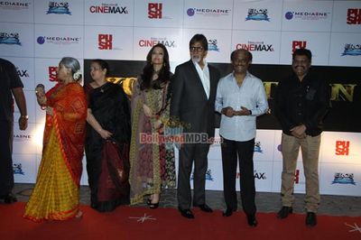 Amitabh Bachchan with his family at film 'KOCHADAIIYAAN' first look launch