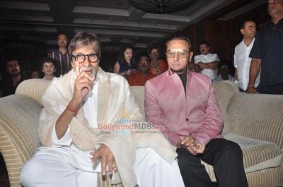 Amitabh Bachchan with Gulshan Grover at the unveiling of first look of 'Leader'