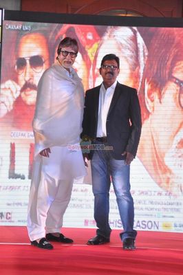 Amitabh Bachchan with Gulshan Grover at the unveiling of first look of 'Leader'