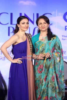 Soha Ali Khan with mother Sharmila Tagore, singer Kavita Seth, musician Amit Trivedi at the launch of their association to empower mothers and daughters with Clinic Plus and Plan India
