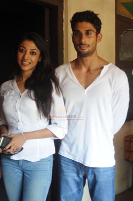 Stars on the sets of bilingual film 'Auroni Taukhon' (Tryst with Destiny)