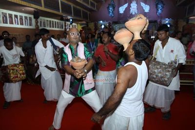 Tanisha Mukherjee and Sharbani Mukherjee attend North Bombay Sarbojanin Durga Pooja Pandal