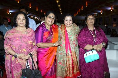 Tanisha Mukherjee and Sharbani Mukherjee attend North Bombay Sarbojanin Durga Pooja Pandal
