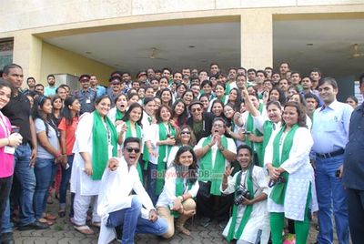Hrithik Roshan and Subhash Ghai participates in Clean India Campaign at Whistling Woods International