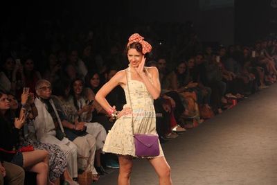 Kalki Koechlin and Cyrus Broacha walk the ramp for stylist Ami Patel at the Myntra Fashion Weekend 2014