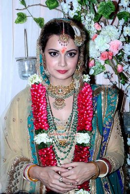 Dia Mirza and Sahil Sangha snapped at their wedding ceremony