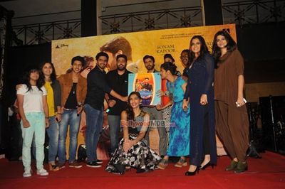 Sonam Kapoor, Fawad Khan and Rhea Kapoor at music launch of film 'Khoobsurat'