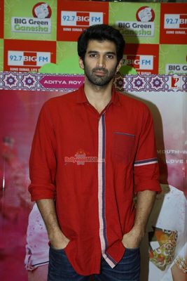 Aditya Roy Kapur and Parineeti Chopra at BIG FM Studios