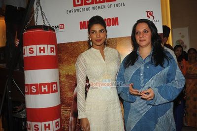 Priyanka Chopra with Boxer MC Mary Kom at sports and women empowerment program organised by Usha