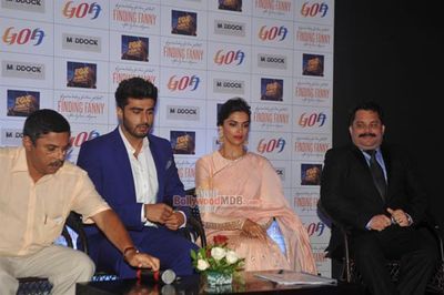 Arjun Kapoor and Deepika Padukone at film 'Finding Fanny' and Goa Tourism tie up event