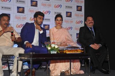 Arjun Kapoor and Deepika Padukone at film 'Finding Fanny' and Goa Tourism tie up event