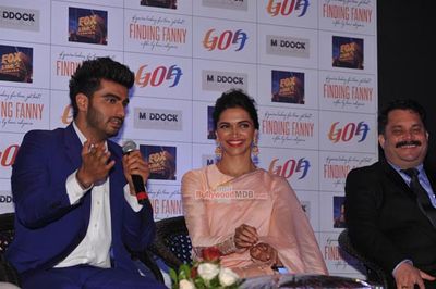 Arjun Kapoor and Deepika Padukone at film 'Finding Fanny' and Goa Tourism tie up event