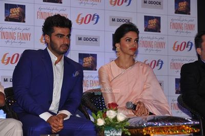 Arjun Kapoor and Deepika Padukone at film 'Finding Fanny' and Goa Tourism tie up event