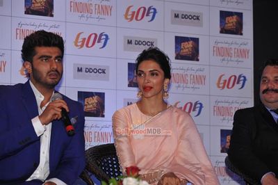 Arjun Kapoor and Deepika Padukone at film 'Finding Fanny' and Goa Tourism tie up event