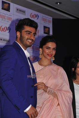 Arjun Kapoor and Deepika Padukone at film 'Finding Fanny' and Goa Tourism tie up event