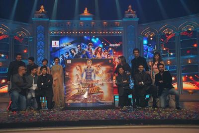Bollywood stars at the music launch of 'Happy New Year'