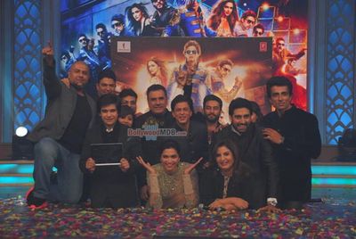 Bollywood stars at the music launch of 'Happy New Year'
