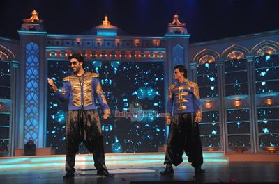 Bollywood stars at the music launch of 'Happy New Year'