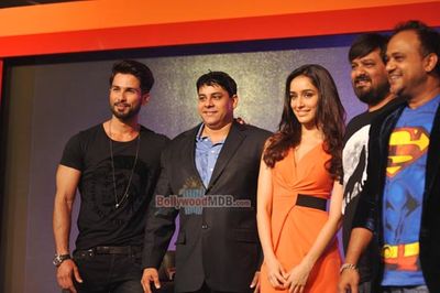 Shahid Kapoor, Shraddha Kapoor and Sajid Wajid at the launch of Club Samsung