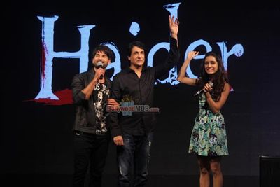 Shahid Kapoor and Shraddha Kapoor at the launch of song Ek Aur Bismil from film 'Haider'