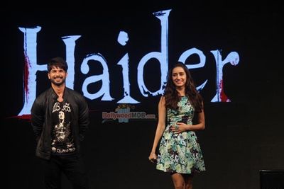 Shahid Kapoor and Shraddha Kapoor at the launch of song Ek Aur Bismil from film 'Haider'