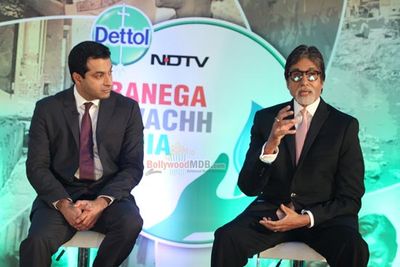 Amitabh Bachchan and Prasoon Joshi launch Dettol Banega Swachh India