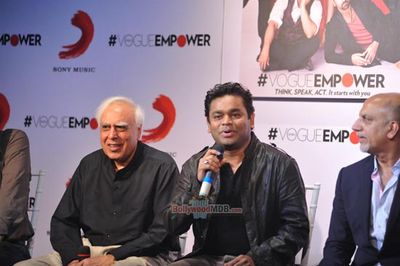 A.R. Rahman and Kapil Sibal at the launch of their album 'Raunaq'