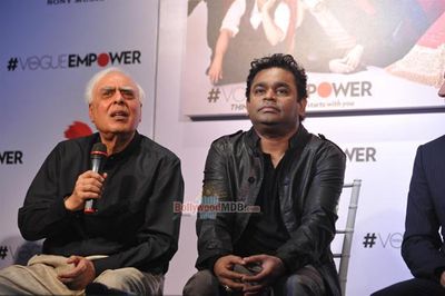 A.R. Rahman and Kapil Sibal at the launch of their album 'Raunaq'