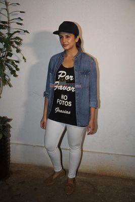 Bollywood ladies attend the special screening of film 'Haider'