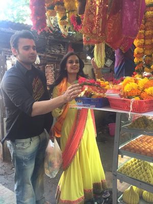 Mahakshay aka Mimoh and Evelyn Sharma snapped at Siddhivinayak Temple