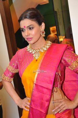 Sara Loren at the launch Vedaa contemporary weaves store in Juhu, Mumbai
