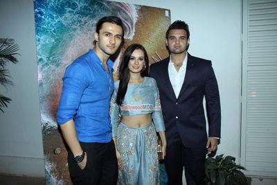 Mahakshay Chakraborty and Evelyn Sharma at the trailer launch of film 'Ishqedarriyaan'