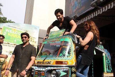 Arshad Warsi, Jackky Bhagnani at the trailer launch of film 'Welcome 2 Karachi'