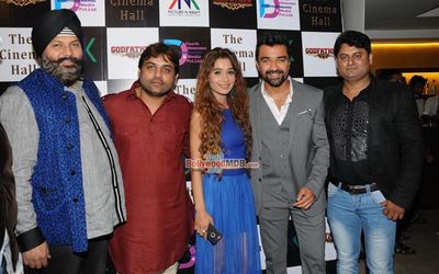 Ajaz Khan and Sara Khan at the launch of film 'The Cinema Hall'